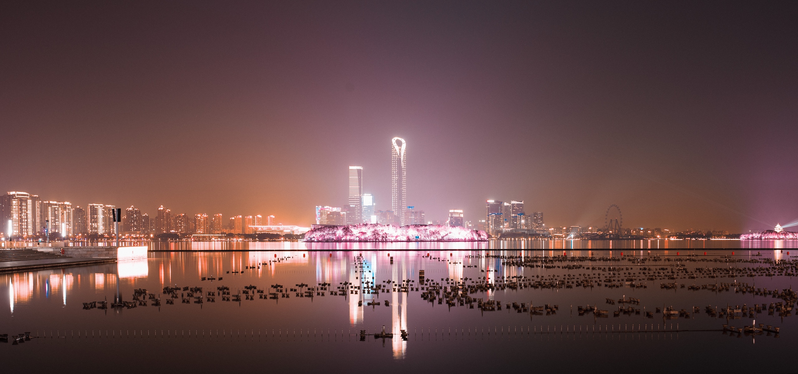 **Jinji Lake** viewed from Suzhou Center Mall